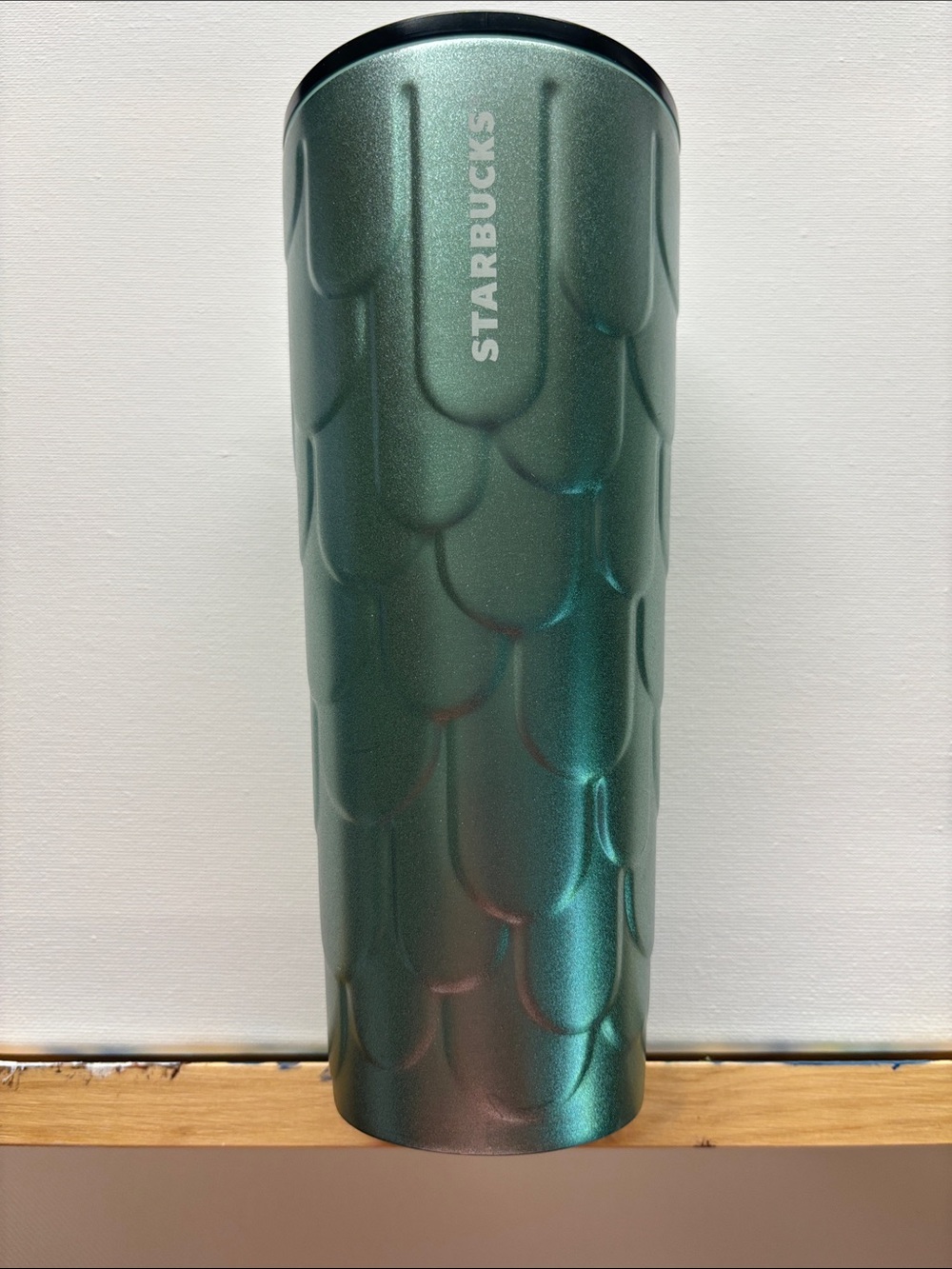 Starbucks Shimmering Teal Iridescent Scale Tumbler
